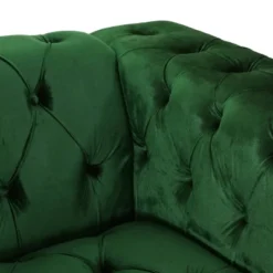 Sagewood Contemporary Velvet Tufted 3 Seater Sofa Emerald/Espresso - Christopher Knight Home -Furniture Promotion Series GUEST 35b3ccdf d57c 4a48 b0a9 bdeaccf938bf
