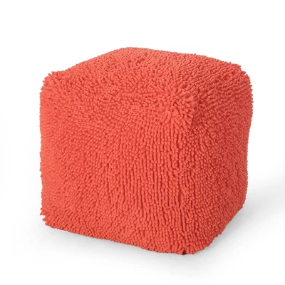 Moloney Modern Microfiber Chenille Cube Pouf - Christopher Knight Home 10 Moloney Modern Microfiber Chenille Cube Pouf - Christopher Knight Home - Image 10