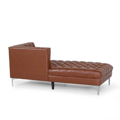Tignall Contemporary Tufted One Armed Chaise Lounge - Christopher Knight Home 2 Tignall Contemporary Tufted One Armed Chaise Lounge - Christopher Knight Home - Image 2