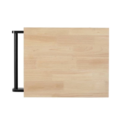 Maynard Contemporary Glass Paneled Kitchen Cart Natural/Black - Christopher Knight Home 7 Maynard Contemporary Glass Paneled Kitchen Cart Natural/Black - Christopher Knight Home - Image 7