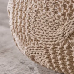 Anouk Knitted Cotton Pouf - Christopher Knight Home -Furniture Promotion Series GUEST 397f2fe3 1c28 42cb be55 d238b635e7f8