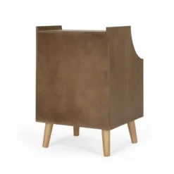 Boyes Contemporary End Table With Hutch Walnut/Natural/Antique Gold - Christopher Knight Home -Furniture Promotion Series GUEST 3c51a147 f7f3 416a b5ec b8a36b8a5b20