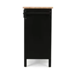 Byway Contemporary Kitchen Cart With Wheels Black/Natural - Christopher Knight Home -Furniture Promotion Series GUEST 3fba8a50 be48 4b3e a424 f99e40a00221
