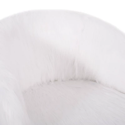 Syosset Modern Glam Swivel Office Chair White/Silver - Christopher Knight Home 7 Syosset Modern Glam Swivel Office Chair White/Silver - Christopher Knight Home - Image 7