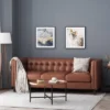 Pondway Contemporary Faux Leather Tufted 3 Seater Sofa - Christopher Knight Home