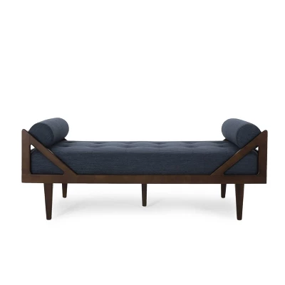 Rayle Contemporary Tufted Chaise Lounge With Rolled Accent Pillows - Christopher Knight Home 10 Rayle Contemporary Tufted Chaise Lounge With Rolled Accent Pillows - Christopher Knight Home - Image 10