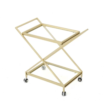 Sherianne Industrial Iron Bar Cart - Christopher Knight Home 5 Sherianne Industrial Iron Bar Cart - Christopher Knight Home - Image 5