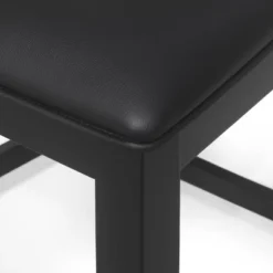 2pc Benner Farmhouse Upholstered Wood Counter Height Barstools Black - Christopher Knight Home -Furniture Promotion Series GUEST 467c1095 139e 4c67 b052 d02b666e4797