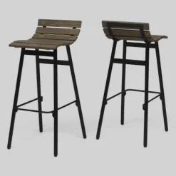 Set Of 2 Pepperwood Wooden Barstool - Christopher Knight Home -Furniture Promotion Series GUEST 48df93b9 97a3 4671 945e 9b2917f492f8