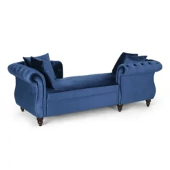 Houck Modern Glam Tufted Velvet Tete-A-Tete Chaise Lounge With Accent Pillows - Christopher Knight Home -Furniture Promotion Series GUEST 4a550d9f 81a1 4978 b0b6 96730044eb17
