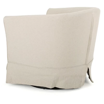Cecilia Fabric Swivel Club Chair - Christopher Knight Home 4 Cecilia Fabric Swivel Club Chair - Christopher Knight Home - Image 4