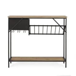 Boster Boho Industrial 8 Bottle Wine Rack Console Table With Storage Natural/Black - Christopher Knight Home 18 Boster Boho Industrial 8 Bottle Wine Rack Console Table With Storage Natural/Black - Christopher Knight Home -Furniture Promotion Series GUEST 4f47175d b477 4924 ac1d 4de8bc7afd74