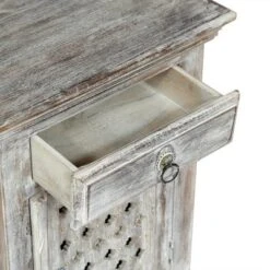 Tijeras Handcrafted Boho Mango Wood Nightstand Distressed White - Christopher Knight Home -Furniture Promotion Series GUEST 503c1764 17b6 4653 aa65 b168185633da