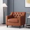 Furman Contemporary Tufted Club Chair Cognac - Christopher Knight Home