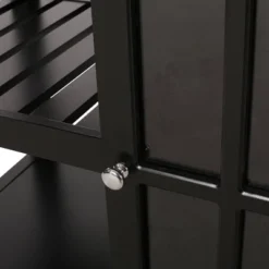 Byway Contemporary Kitchen Cart With Wheels Black/Natural - Christopher Knight Home -Furniture Promotion Series GUEST 52fe4467 f2f4 4af3 9e38 514584f244ff