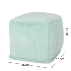 Cube Silkie Modern Glam Faux Fur Pouf - Christopher Knight Home -Furniture Promotion Series GUEST 53884d3c 4904 432f bd4a 3bf16db24f75