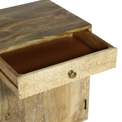 Lytle Boho Handcrafted Mango Wood Nightstand With Storage Natural - Christopher Knight Home 10 Lytle Boho Handcrafted Mango Wood Nightstand With Storage Natural - Christopher Knight Home - Image 10