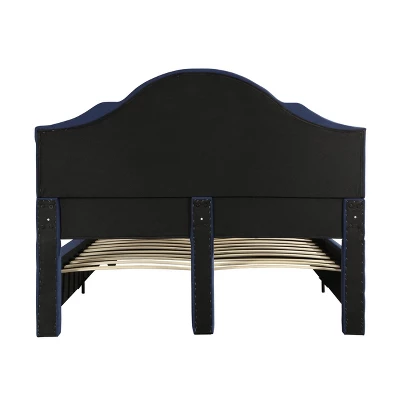 Queen Cordeaux Fully-Upholstered Bed Navy Blue - Christopher Knight Home 5 Queen Cordeaux Fully-Upholstered Bed Navy Blue - Christopher Knight Home - Image 5