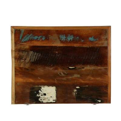 Greenler Boho Handcrafted 2 Door Wood Sideboard Natural/Multi Colored - Christopher Knight Home 6 Greenler Boho Handcrafted 2 Door Wood Sideboard Natural/Multi Colored - Christopher Knight Home - Image 6