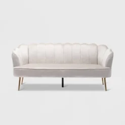 Reitz Modern Glam Velvet Channel Stitch 3 Seater Shell Sofa - Christopher Knight Home -Furniture Promotion Series GUEST 5600ca45 0f90 411a 9f5a d289e2a38c6a