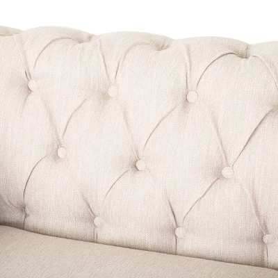Castalia Chesterfield Tufted Fabric Club Chair With Nailhead Trim - Christopher Knight Home 6 Castalia Chesterfield Tufted Fabric Club Chair With Nailhead Trim - Christopher Knight Home - Image 6