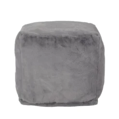 Cube Silkie Modern Glam Faux Fur Pouf - Christopher Knight Home -Furniture Promotion Series GUEST 5862af60 be3f 4fee 9a67 f7ff3bd48a5a