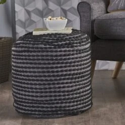 Rococco Round Pouf Ottoman - Christopher Knight Home