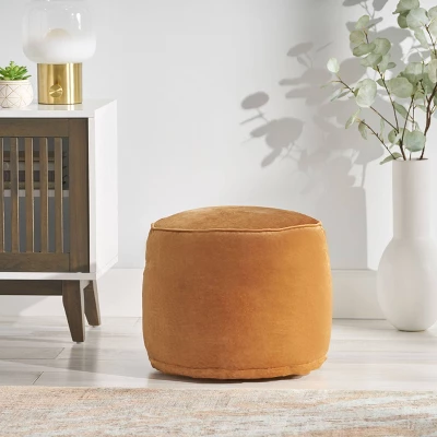 Gwinnett Modern Velveteen Cylinder Pouf - Christopher Knight Home 1 Gwinnett Modern Velveteen Cylinder Pouf - Christopher Knight Home