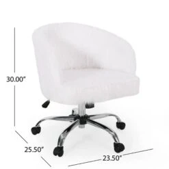 Syosset Modern Glam Swivel Office Chair White/Silver - Christopher Knight Home 19 Syosset Modern Glam Swivel Office Chair White/Silver - Christopher Knight Home -Furniture Promotion Series GUEST 59be8ee1 51a8 43f0 aacb ffb1628c5719