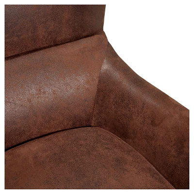 Lorenzo Studded Club Chair Brown - Christopher Knight Home 2 Lorenzo Studded Club Chair Brown - Christopher Knight Home - Image 2