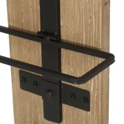 Toston Modern Industrial 8 Bottle Wall Mounted Wine Rack Natural/Black - Christopher Knight Home -Furniture Promotion Series GUEST 5bad2fd5 4c29 4dfb b1ec df8db0deb83b