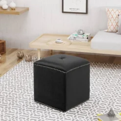 Brantly Glam Velvet Ottoman - Christopher Knight Home