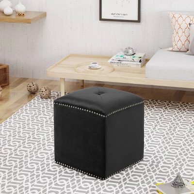 Brantly Glam Velvet Ottoman - Christopher Knight Home 1 Brantly Glam Velvet Ottoman - Christopher Knight Home