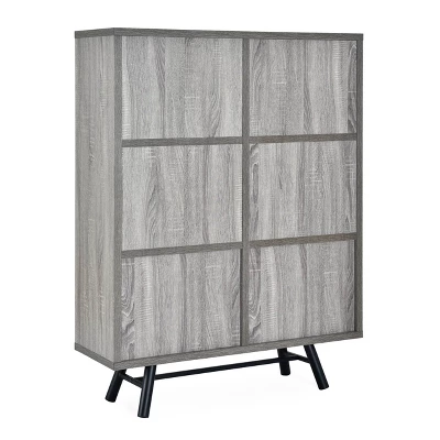 Hulbert Modern Industrial 6 Shelf Multi Functional Cabinet - Christopher Knight Home 3 Hulbert Modern Industrial 6 Shelf Multi Functional Cabinet - Christopher Knight Home - Image 3