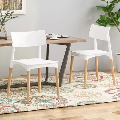 Set Of 2 Margaretta Modern Dining Chairs - Christopher Knight Home 1 Set Of 2 Margaretta Modern Dining Chairs - Christopher Knight Home