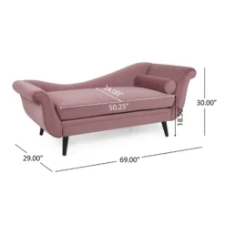 Calvert Contemporary Scroll Arms Velvet Chaise Lounge - Christopher Knight Home -Furniture Promotion Series GUEST 647d76ac 44bd 48e4 b46e e5ea30d76e07