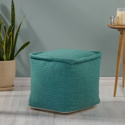 Cadence Boho Yarn Pouf - Christopher Knight Home 1 Cadence Boho Yarn Pouf - Christopher Knight Home