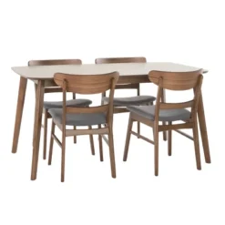 5pc Idalia Mid-Century Modern Dining Set - Christopher Knight Home -Furniture Promotion Series GUEST 68e4b3bc c7d8 42ce aad9 1c456433861b