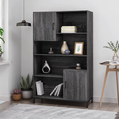 64.5" Frankford Contemporary Cube Unit Bookcase Dark Gray - Christopher Knight Home 1 64.5" Frankford Contemporary Cube Unit Bookcase Dark Gray - Christopher Knight Home