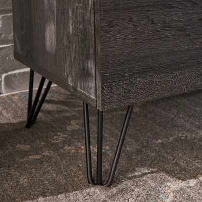 Amelia Mid Century Wine And Bar Cabinet Sonoma Gray Oak - Christopher Knight Home 3 Amelia Mid Century Wine And Bar Cabinet Sonoma Gray Oak - Christopher Knight Home - Image 3