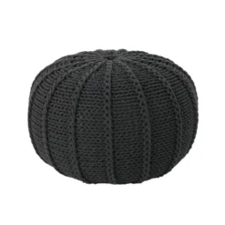 Corisande Knitted Cotton Pouf - Christopher Knight Home -Furniture Promotion Series GUEST 6b0c6158 c35b 45c5 ae0c 437832a304e2
