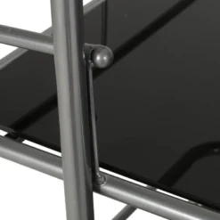 Bridger Modern 3 Tier Bar Cart With Glass Shelving Silver/Black - Christopher Knight Home -Furniture Promotion Series GUEST 6d59d5b8 1245 4ee9 bcf9 3410a70cac44