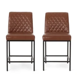 2pc Osgood Contemporary Diamond Stitch Counter Height Barstools - Christopher Knight Home -Furniture Promotion Series GUEST 6deee7bc 8ab1 46c4 bad5 6ae307691d2b