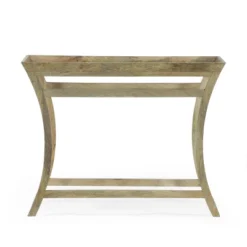 Meagher Rustic Handcrafted Mango Wood Console Table Natural - Christopher Knight Home