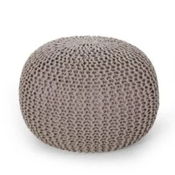 Nahunta Modern Knitted Cotton Round Pouf - Christopher Knight Home 21 Nahunta Modern Knitted Cotton Round Pouf - Christopher Knight Home -Furniture Promotion Series GUEST 72369791 adf7 48a1 8478 100fb288acd9