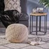 Alwes Knitted Pouf - Christopher Knight Home