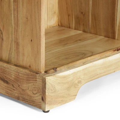 Laymon Modern Industrial Handcrafted Acacia Wood Live Edge Cabinet With Sliding Door Natural/Black - Christopher Knight Home 6 Laymon Modern Industrial Handcrafted Acacia Wood Live Edge Cabinet With Sliding Door Natural/Black - Christopher Knight Home - Image 6