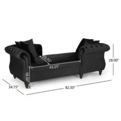 Houck Modern Glam Tufted Velvet Tete-A-Tete Chaise Lounge With Accent Pillows - Christopher Knight Home -Furniture Promotion Series GUEST 79d63001 6b7c 4b34 96c1 3dd4f0fa0a8e