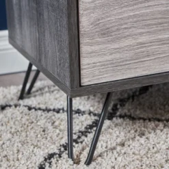 Isadora 71" Mid Century TV Stand For TVs Up To 74" Sonoma Gray/Black - Christopher Knight Home -Furniture Promotion Series GUEST 80242a16 60f2 484c b574 07c4666a1d89