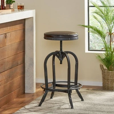 27.5" Gunner Swivel Barstool - Christopher Knight Home 4 27.5" Gunner Swivel Barstool - Christopher Knight Home - Image 4